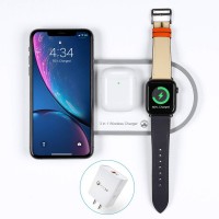 2020 Upgraded Wireless Charger 3 in 1 Wireless Charging Pad Fast Apple Charge